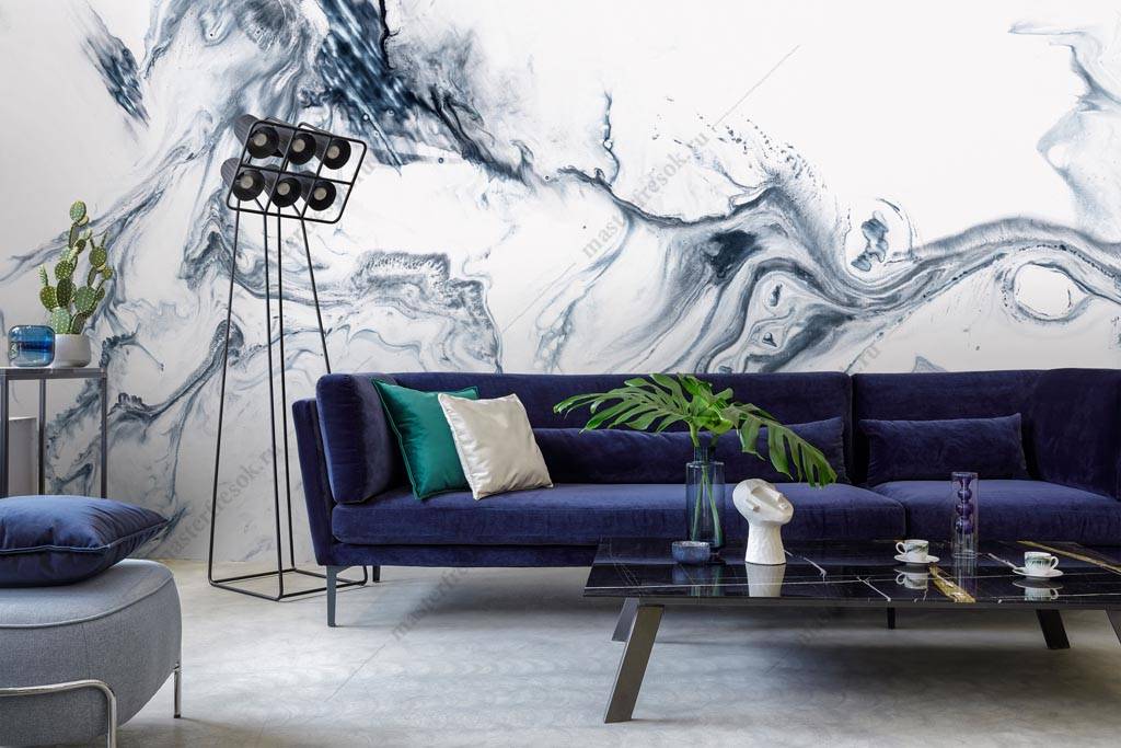 Фотообои Разводы на белом фоне  9-1287