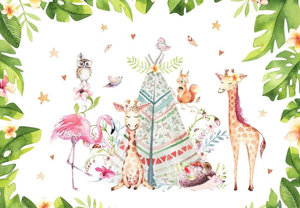 Фотообои в интерьере милые зверята  14-064 фото