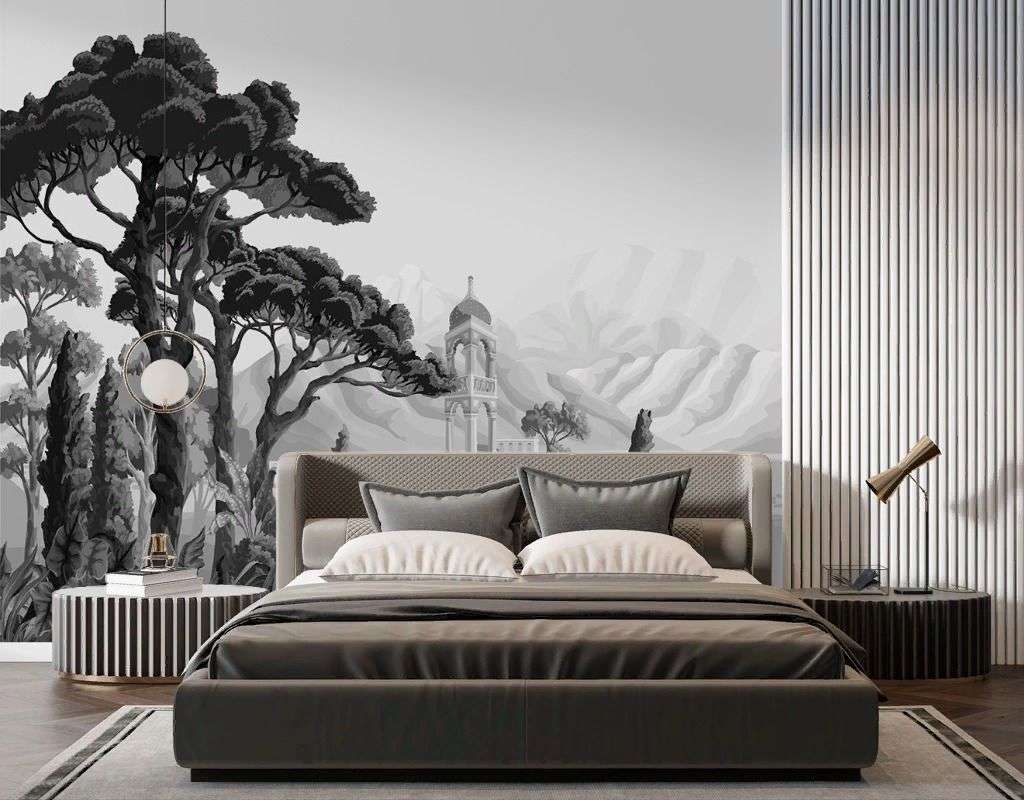 Фотообои в интерьере пейзаж лес  9-1966 фото