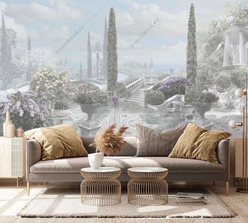 Фотообои в интерьере белоснежная терраса  13-348 фото