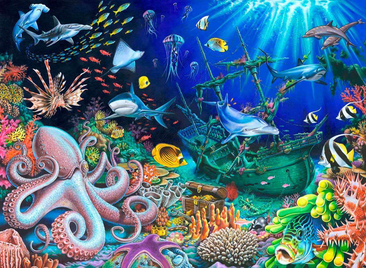 Фотообои в интерьере мир под водой  8-315 фото