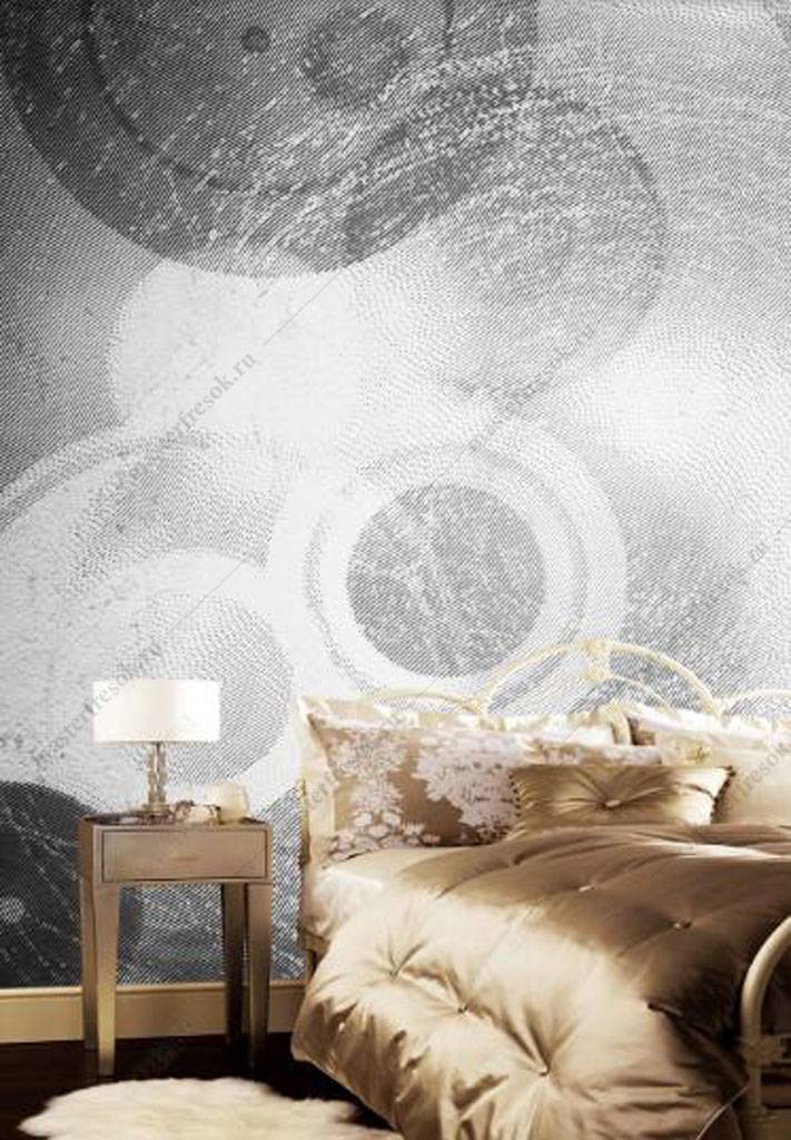 Фотообои Серые круги  15-949