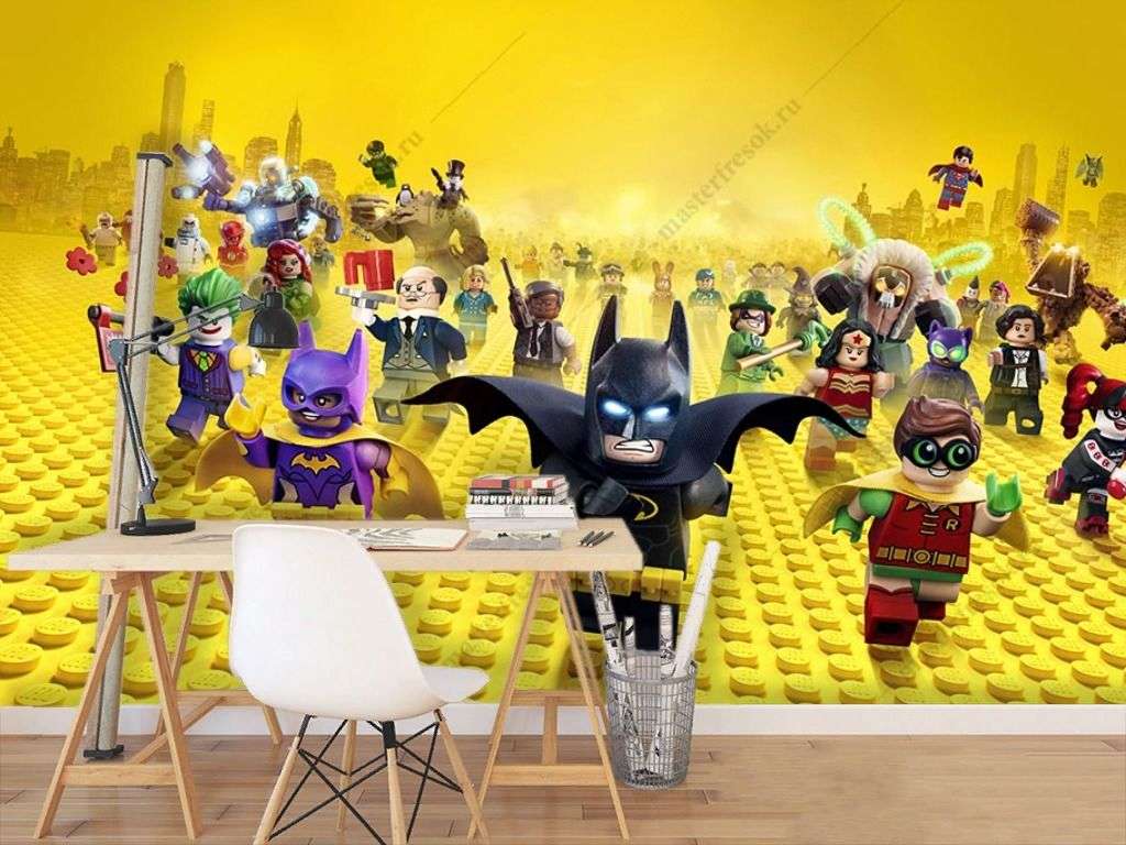 Фотообои в интерьере лего фильм бэтман  12-1389 фото