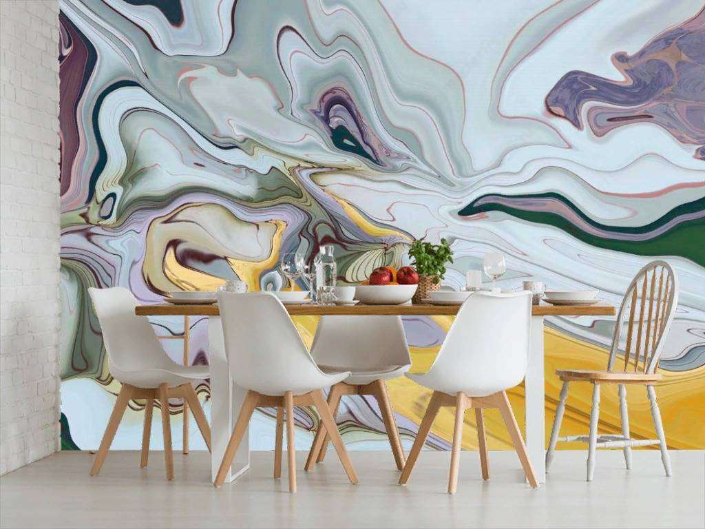 Фотообои в интерьере насыщенный флюид  13-307 фото