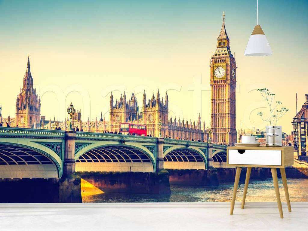 Фотообои в интерьере биг бен живописный  9-553 фото