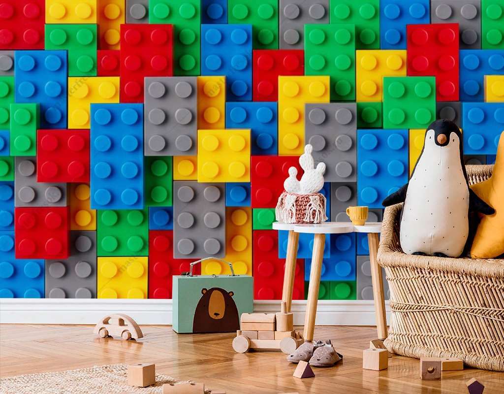 Фотообои Бесшовные обои на стену:  Кубики Лего. Артикул: 12-1329  