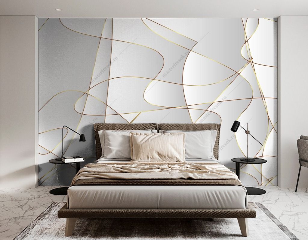 Фотообои Абстрактный золотой узор  9-1489