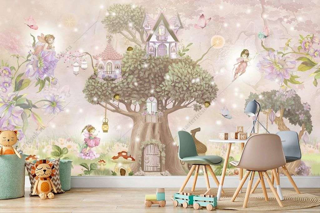 Фотообои в интерьере сказочное дерево  13-500 фото