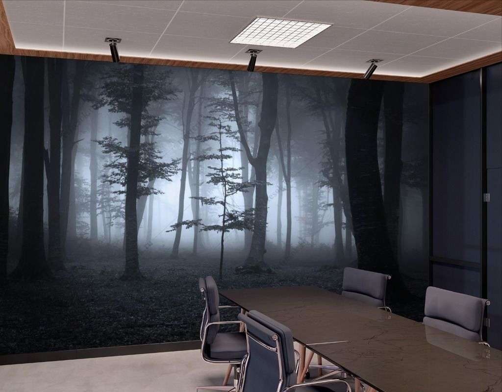 Фотообои в интерьере сосновый бор  9-1600 фото