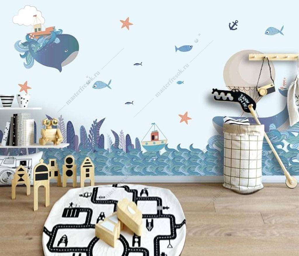 Фотообои в интерьере морская сказка  16-031 фото