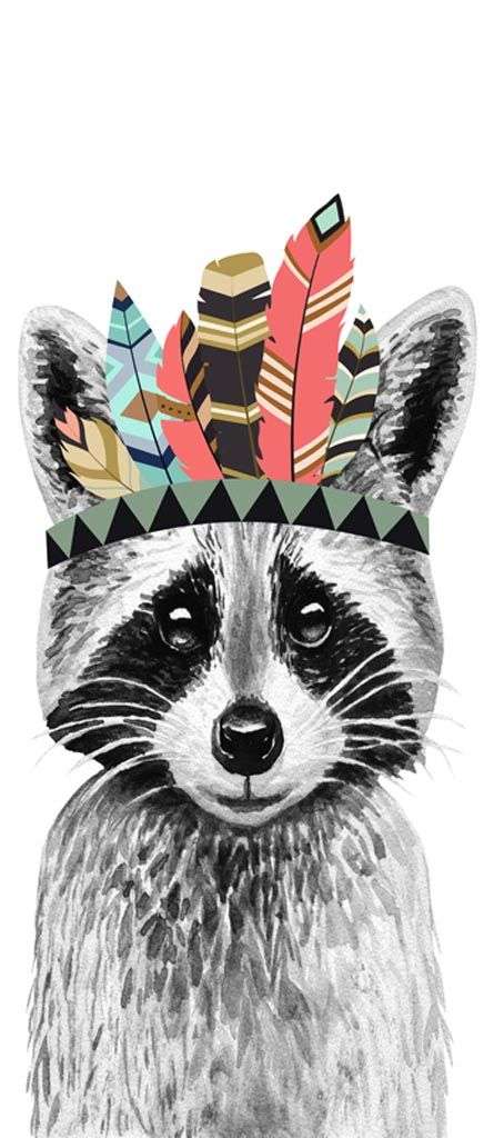 Фотообои в интерьере енот  12-951 фото