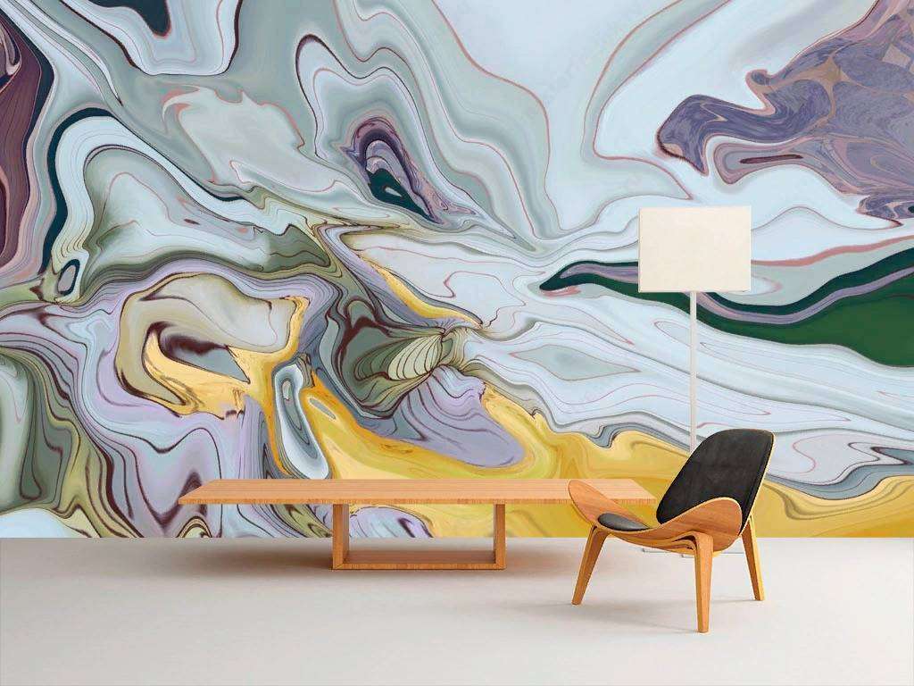 Фотообои в интерьере насыщенный флюид  13-307 фото