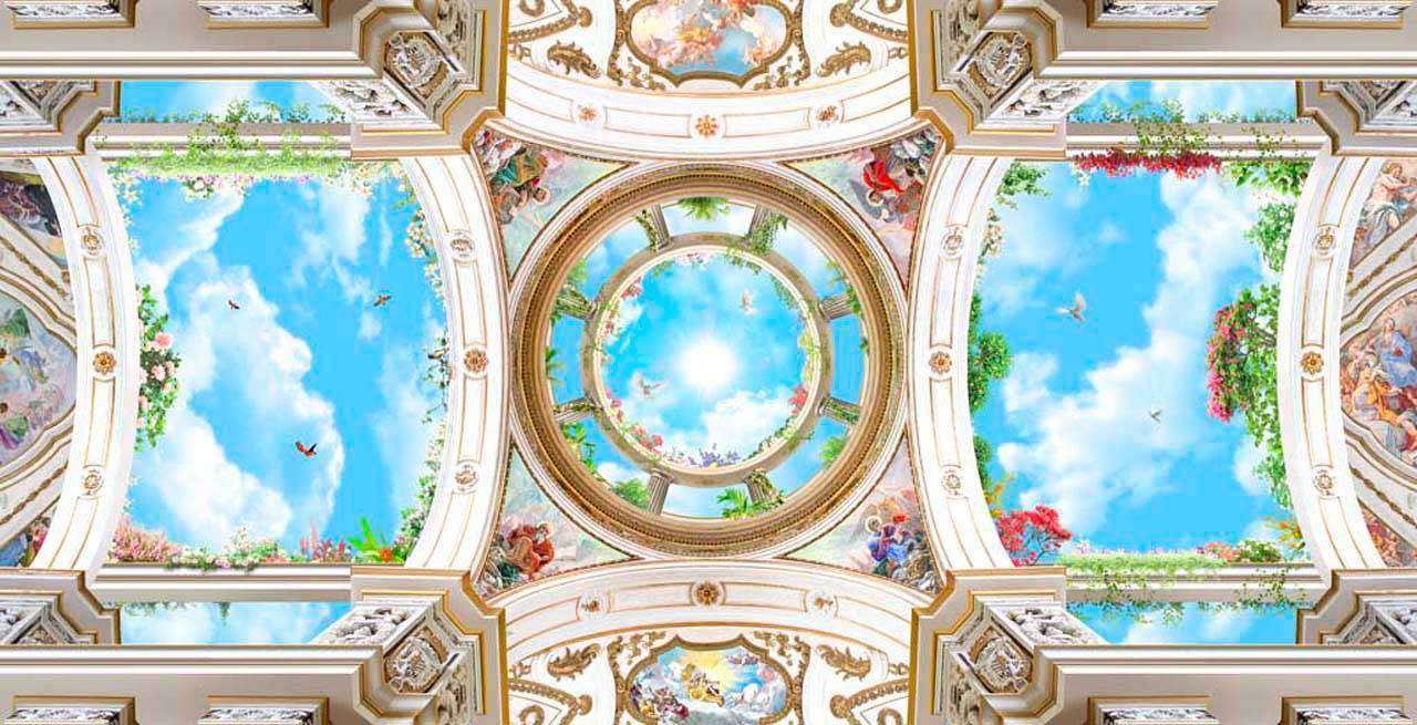 Фотообои в интерьере классический свод  11-021 фото