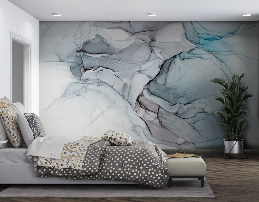 Фотообои Нежно-голубая акварель  9-1656