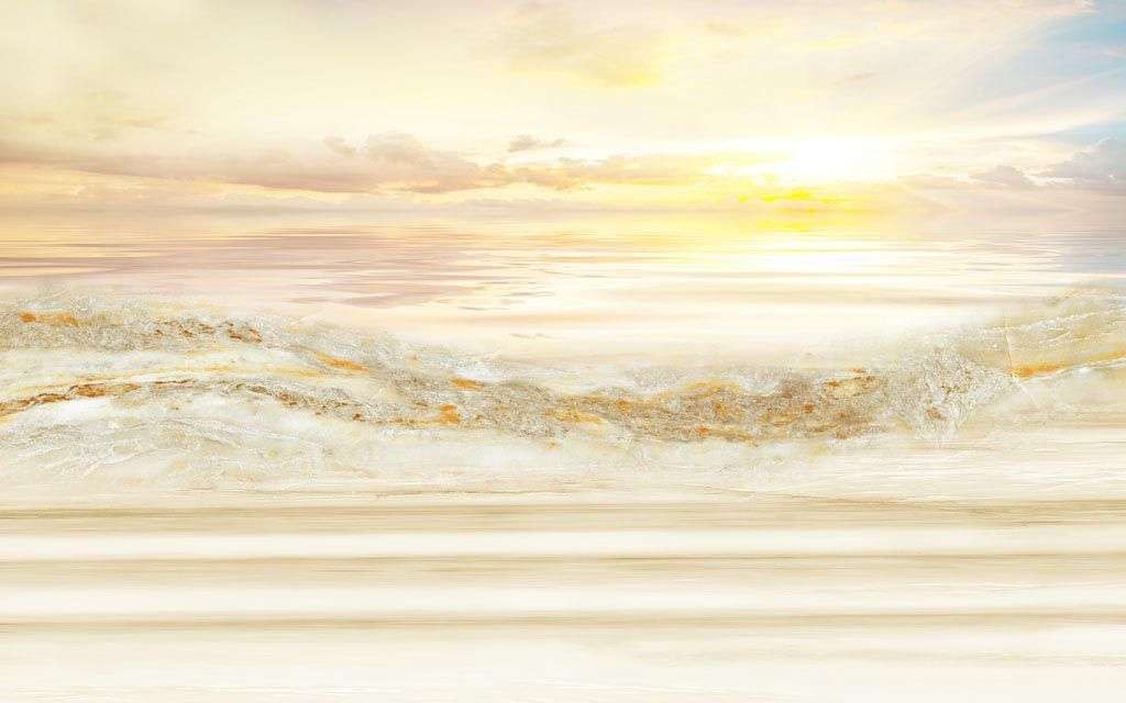 Фотообои в интерьере золотой закат  10-694 фото