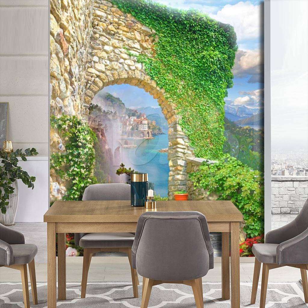 Фотообои Бесшовные обои на стену:  Арка у моря. Артикул: 5-050  