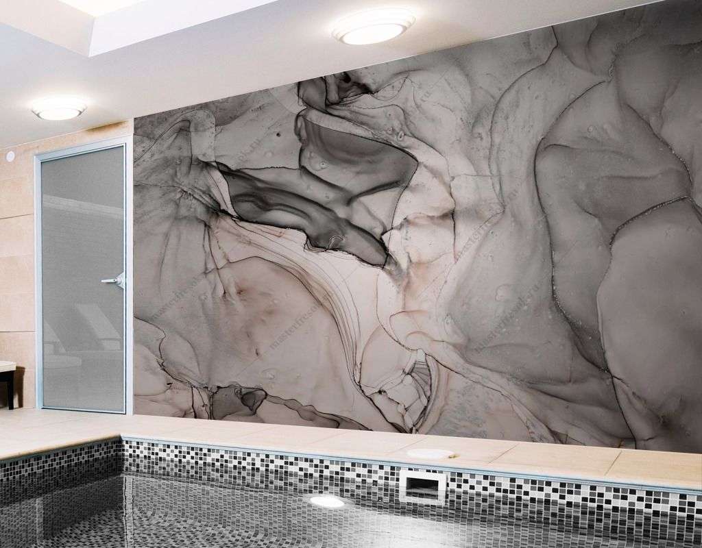 Фотообои в интерьере разводы чернилами  9-1551 фото