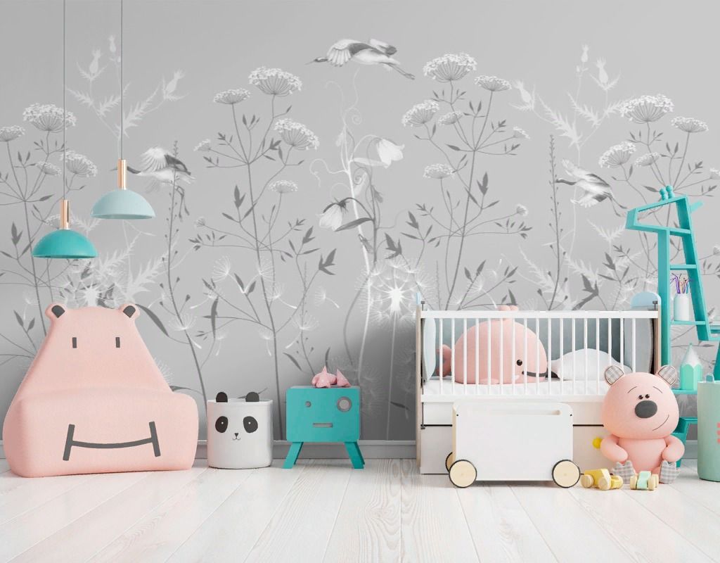 Фотообои Полевые цветы светлые  13-691