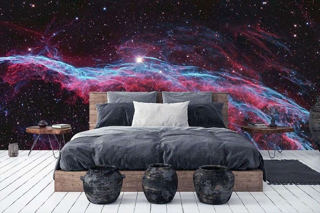 Фотообои в интерьере космическое небо  9-1428 фото