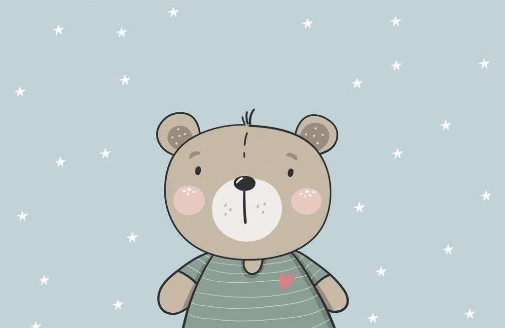 Фотообои в интерьере мишка  12-878 фото