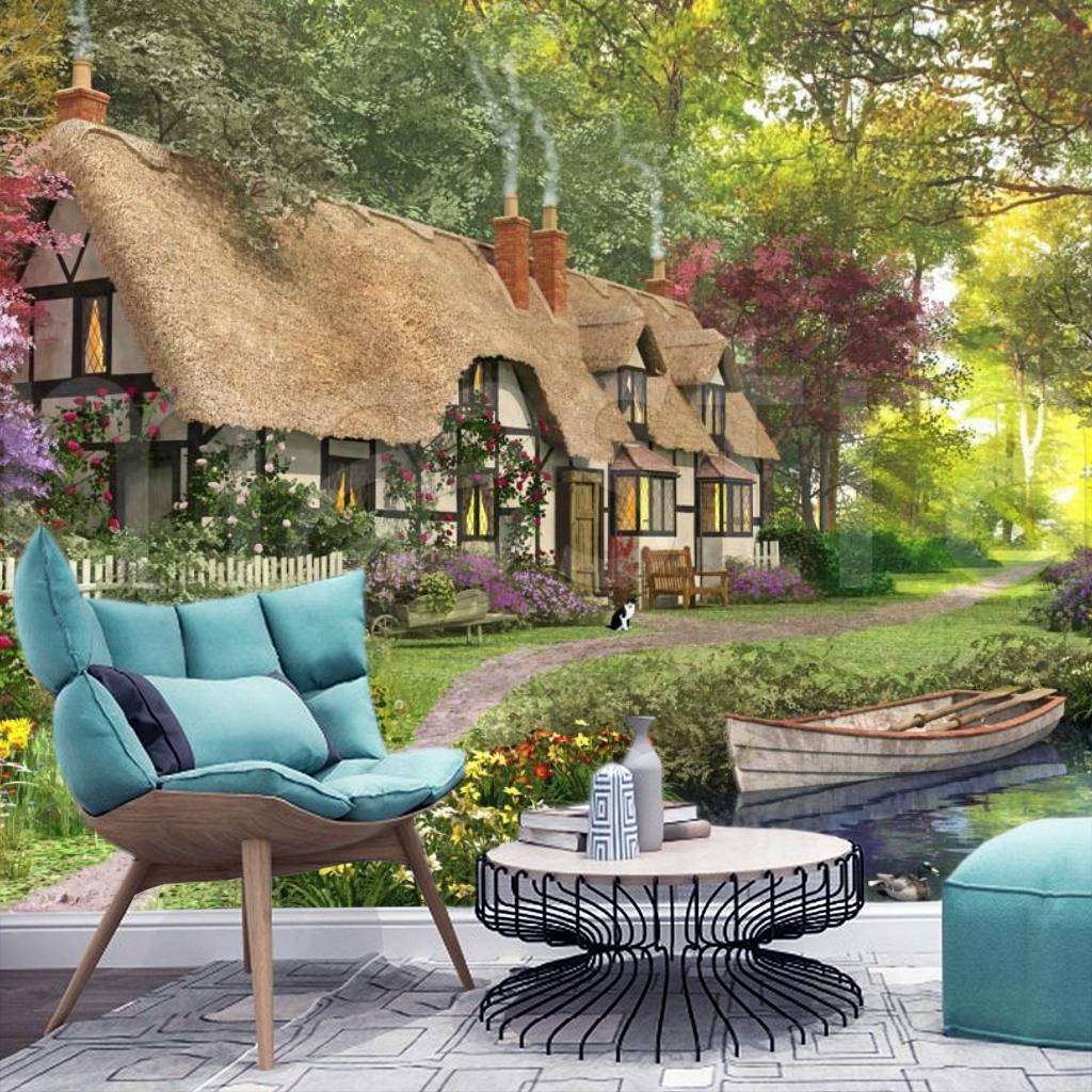 Фотообои Дом в зеленых кронах  8-145