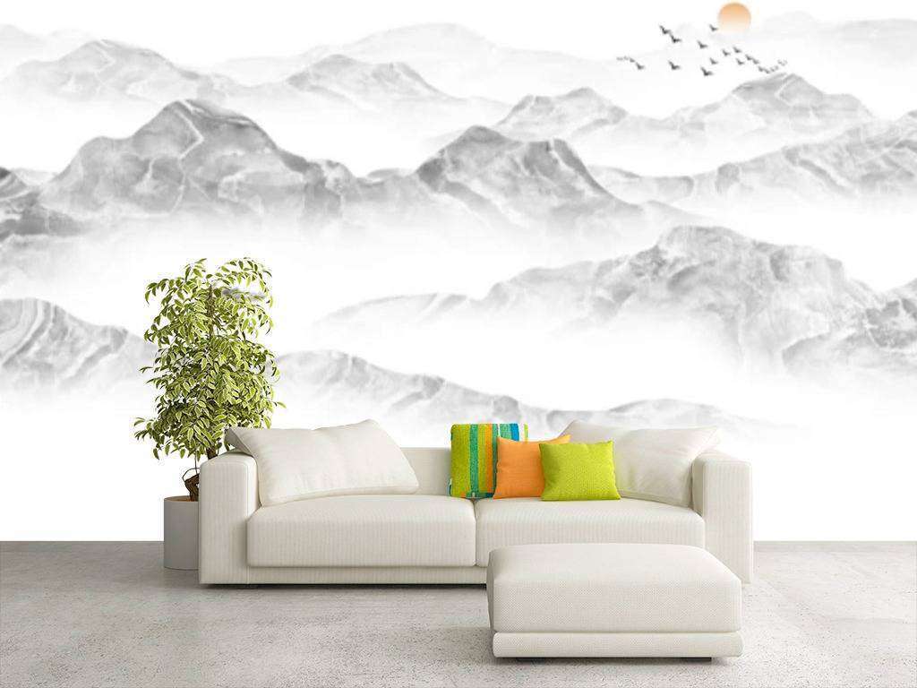 Фотообои Бесшовные обои на стену:  Лодка в горах. Артикул: 15-666  