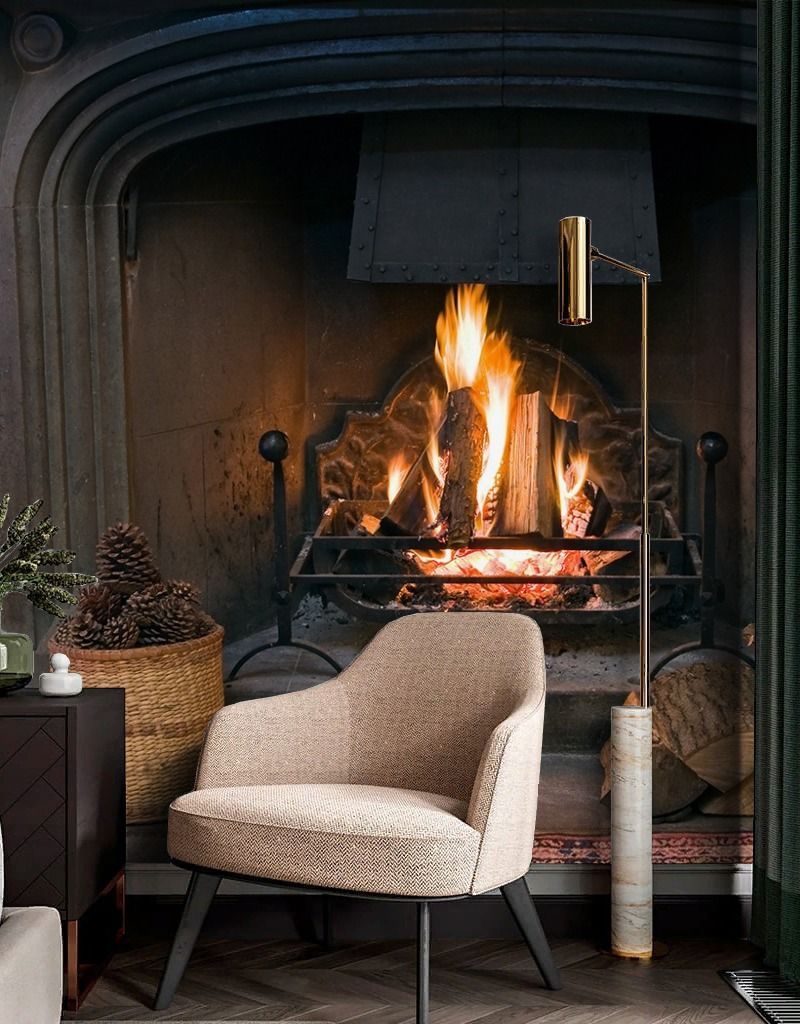 Фотообои Огонь в камине  9-2009