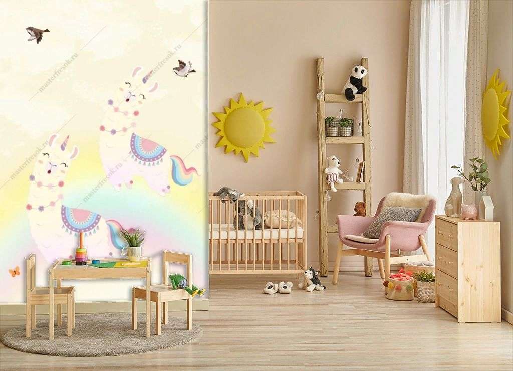 Фотообои в интерьере альпака  14-264 фото