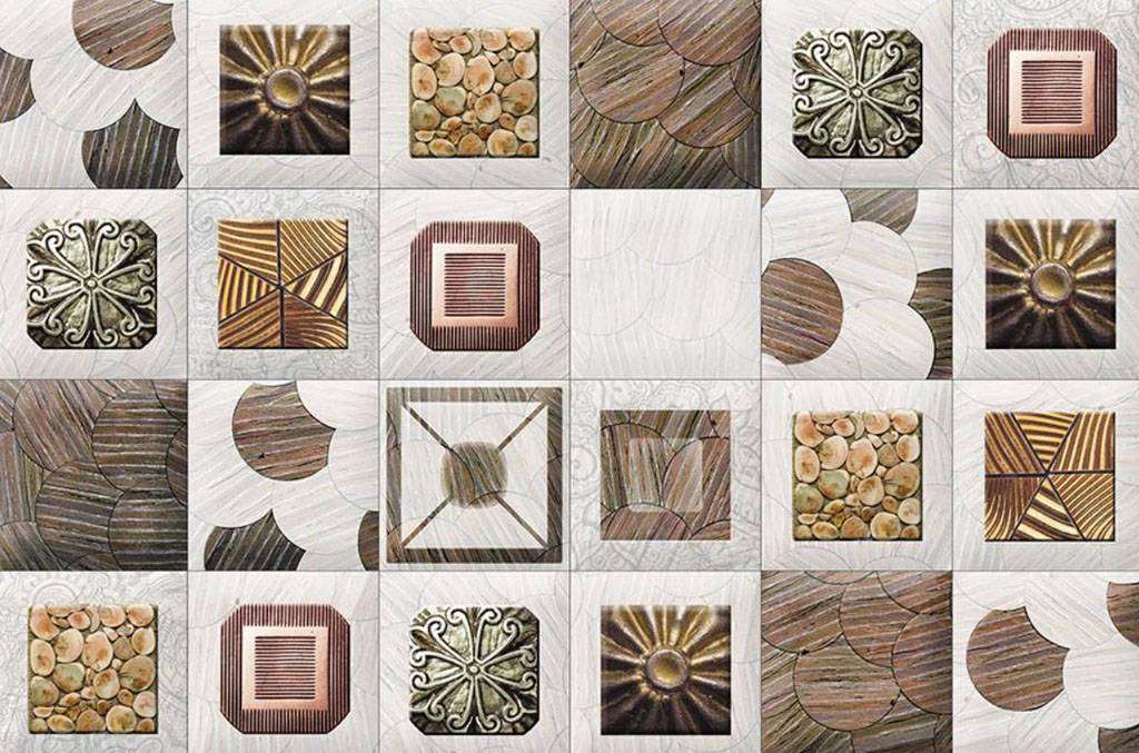 Фотообои в интерьере коричневый орнамент  15-695 фото