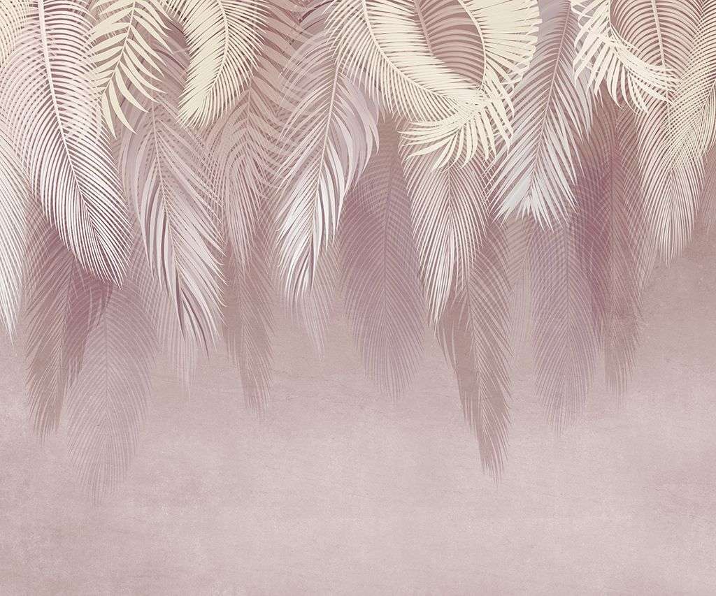 Фотообои в интерьере ветви пушистые пудровые  9-2112 фото