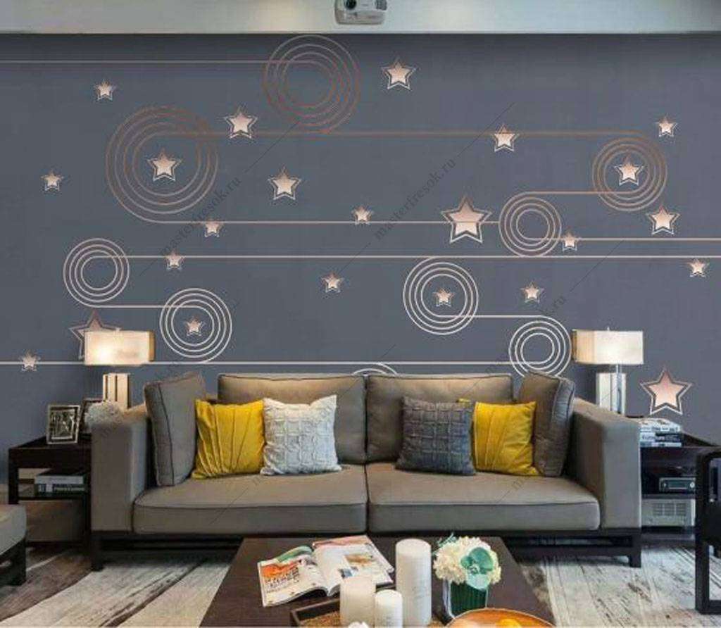 Фотообои в интерьере небо и звезды  16-085 фото