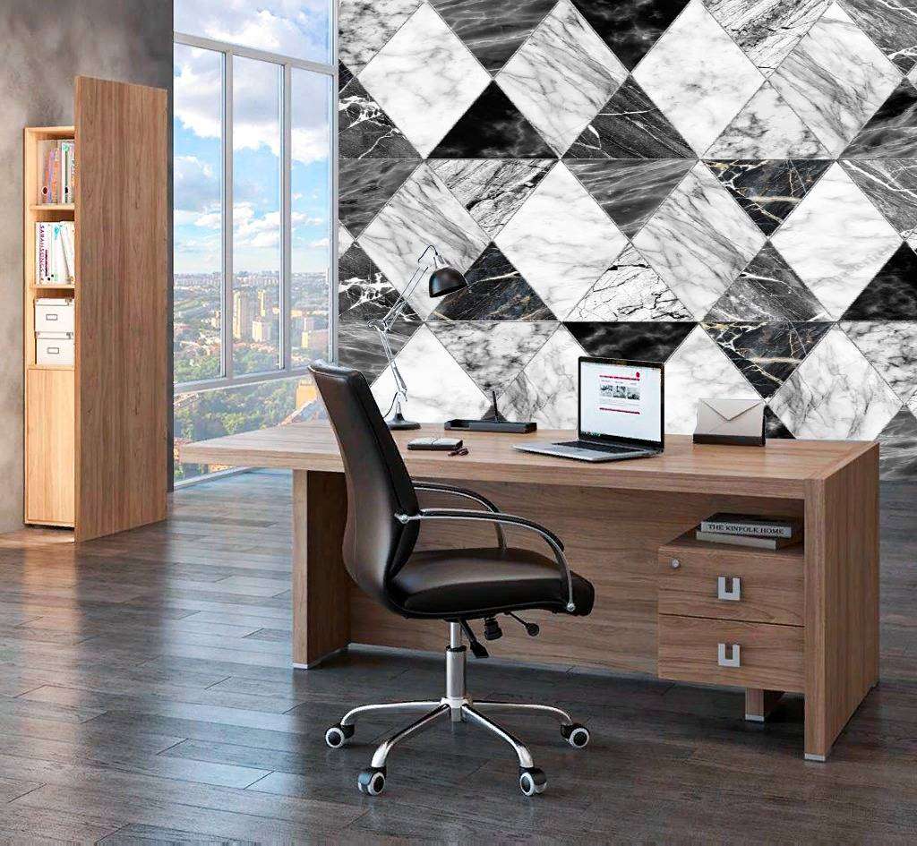 Фотообои в интерьере черно белая геометрия  10-760 фото