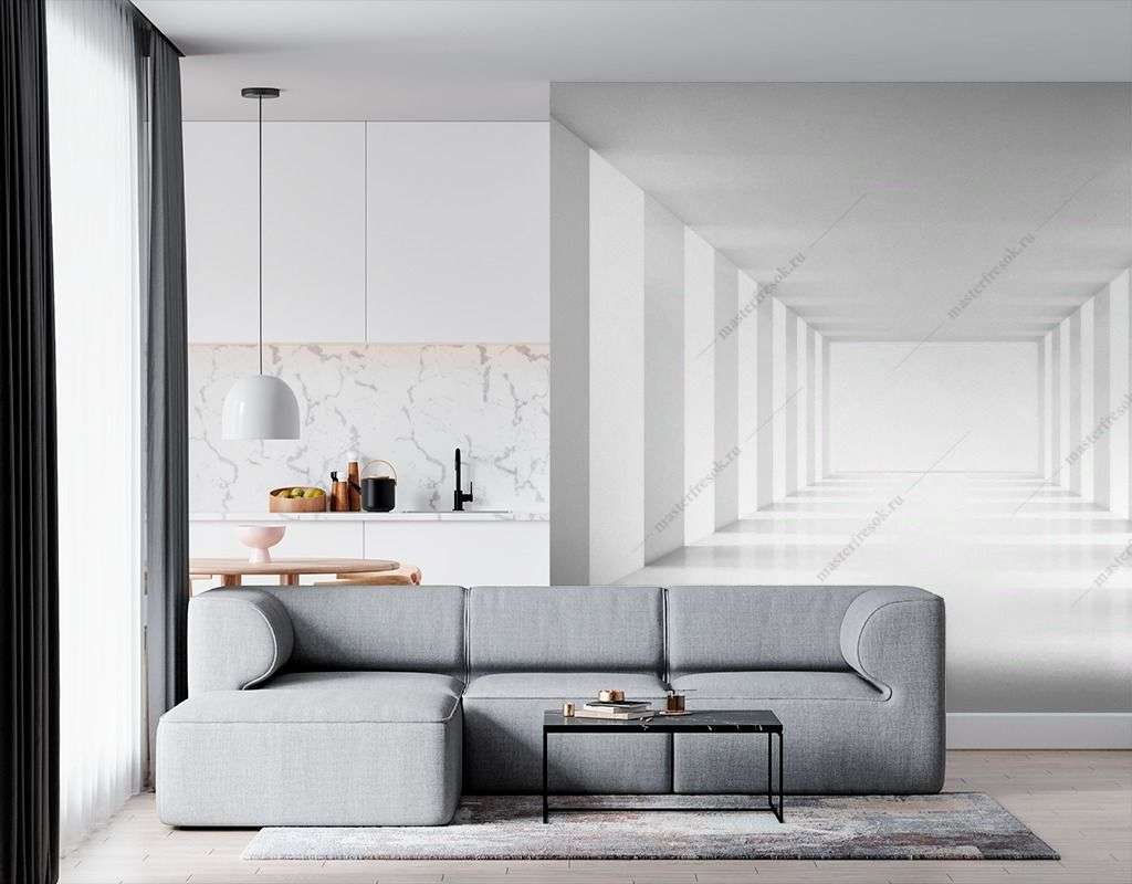 Фотообои в интерьере тоннель световой  10-982 фото