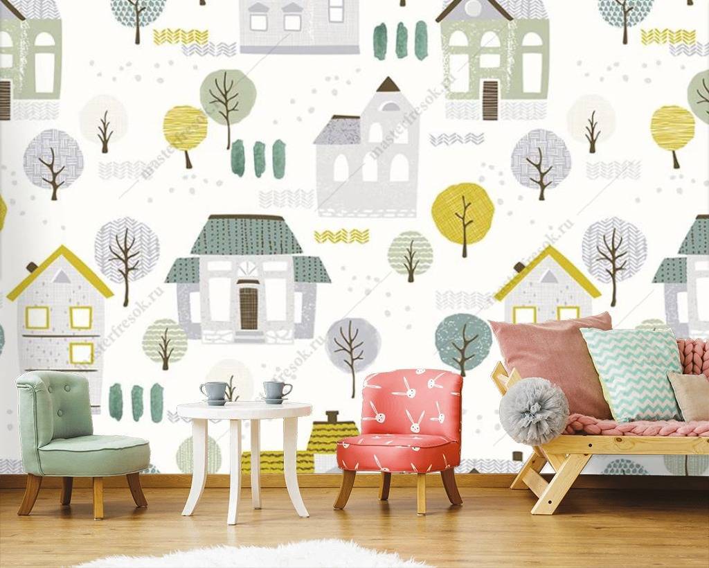 Фотообои Городок для детской  16-047