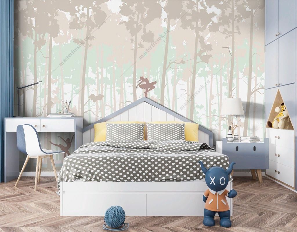 Фотообои Лес с балеринами  14-401