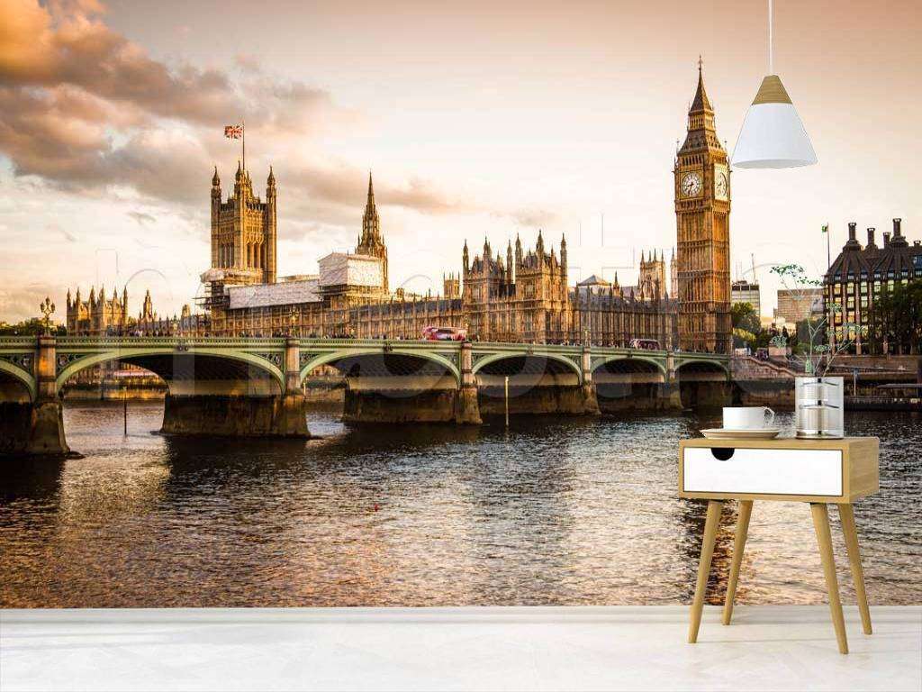 Фотообои в интерьере лондон насыщенный  9-448 фото