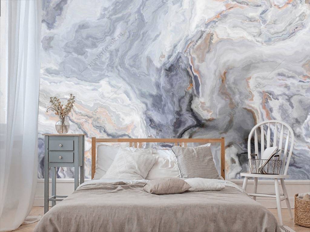 Фотообои Голубой мрамор текстура  9-1061