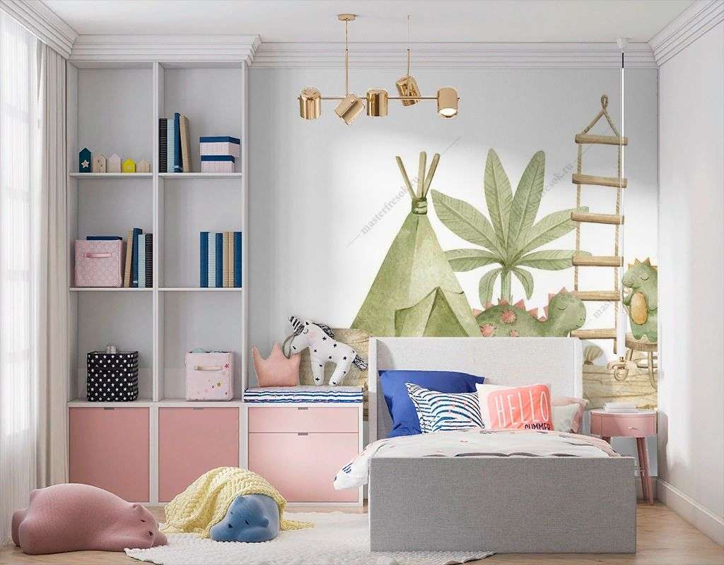 Фотообои в интерьере вигвам в детскую  14-589 фото