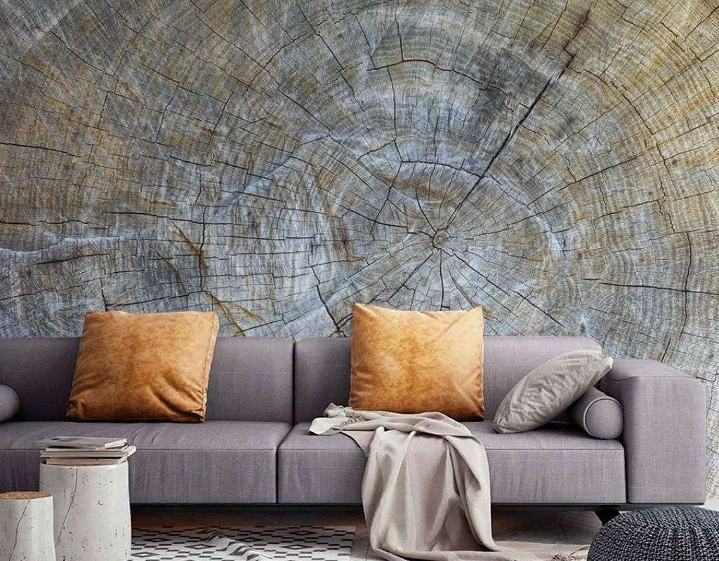 Фотообои в интерьере спил дерева  9-1973 фото