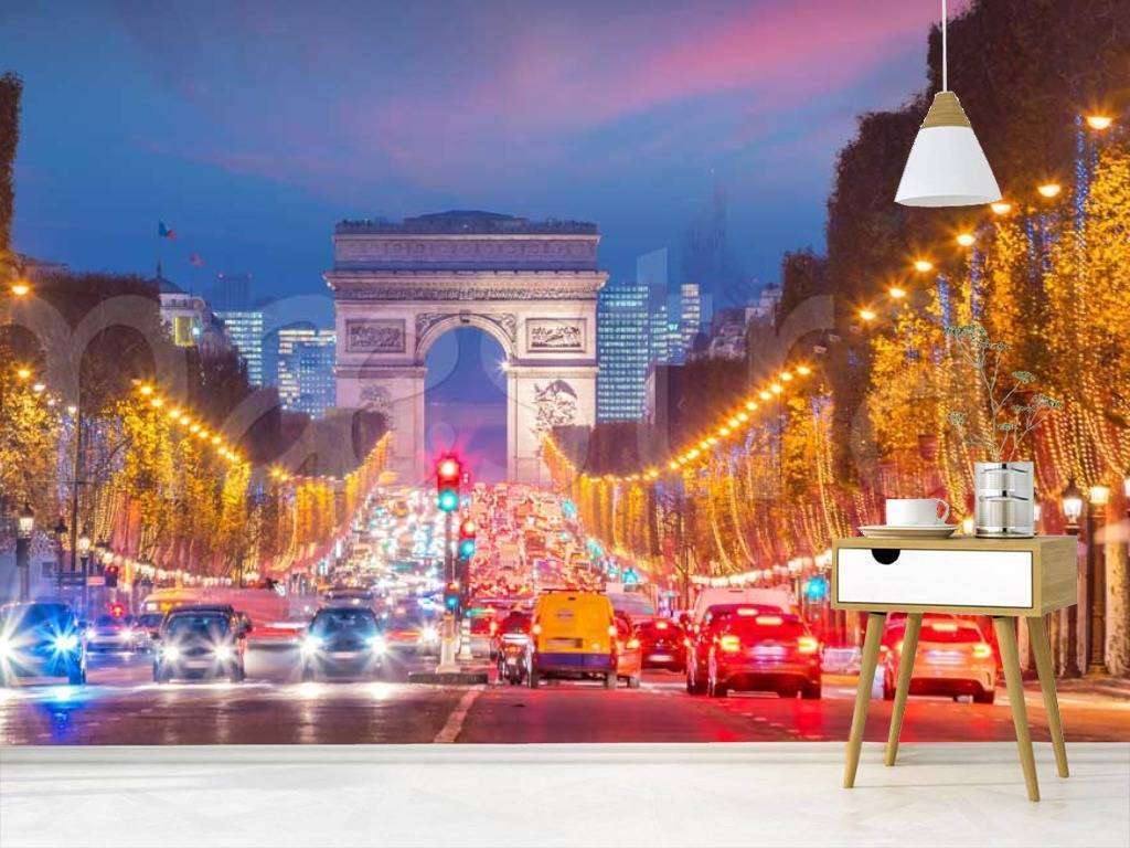 Фотообои Бесшовные обои на стену:  Триумфальная арка в Париже. Артикул: 9-718  