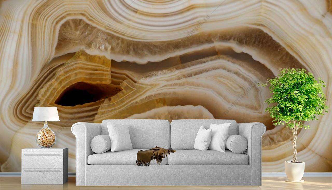 Фотообои в интерьере срез камня текстура  9-1065 фото