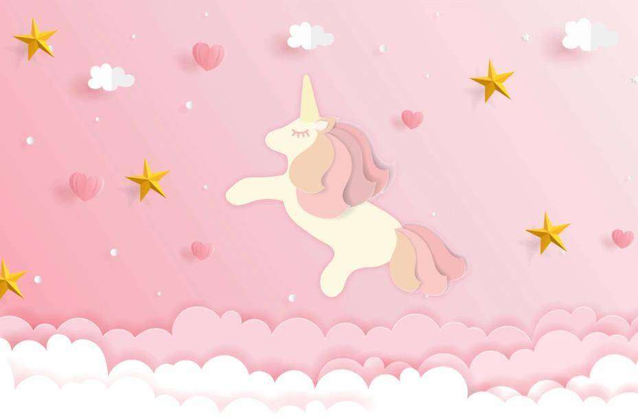 Фотообои в интерьере единорог 3д  15-355 фото