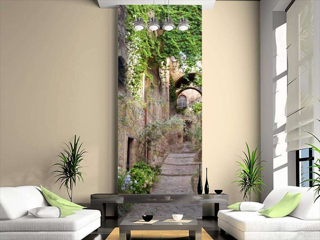 Фотообои Бесшовные обои на стену:  Узкая улочка. Артикул: 2-005  