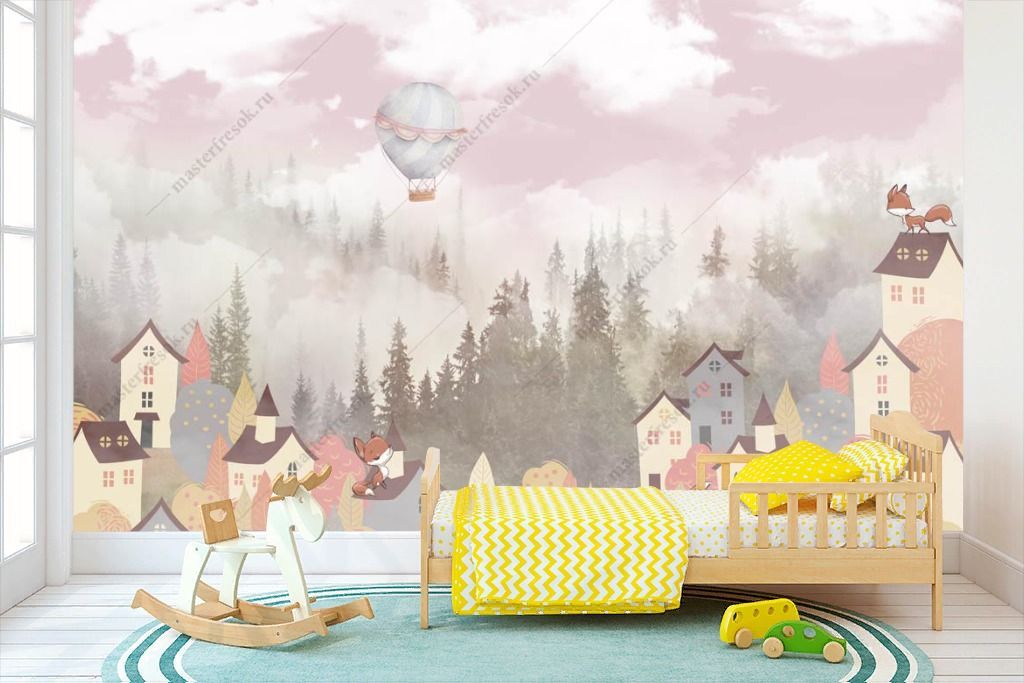 Фотообои Детский город в красках  14-236