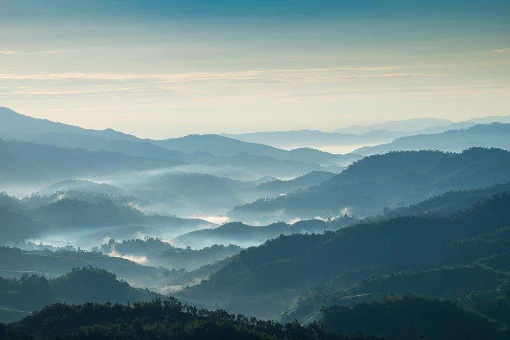 Фотообои в интерьере синий горизонт  9-1449 фото
