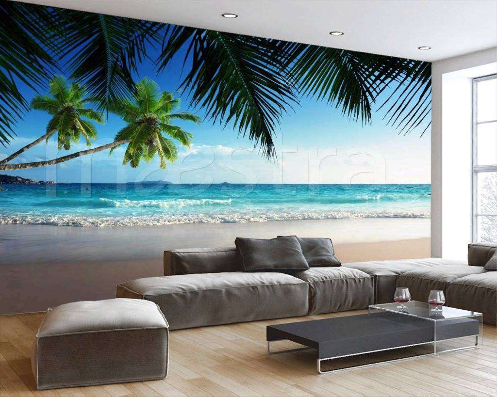 Фотообои в интерьере морской закат  4-340 фото