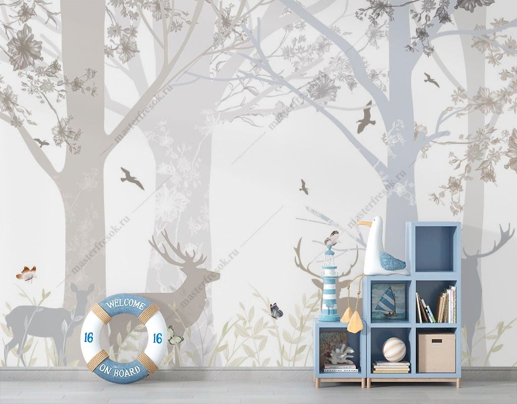 Фотообои Олени в лесу  14-475