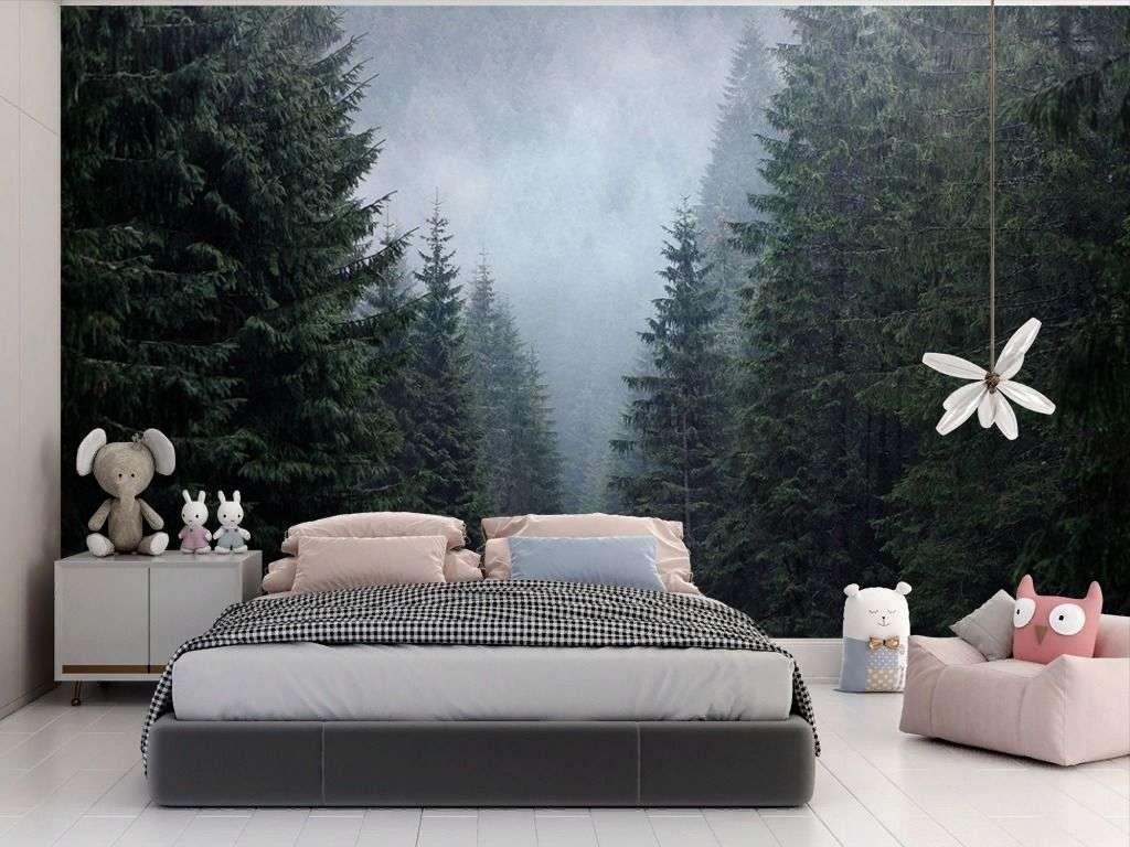 Фотообои в интерьере ущелье в сосновом лесу  9-1934 фото