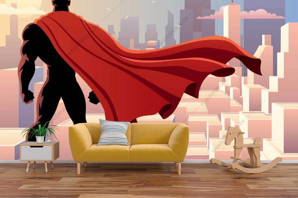 Фотообои в интерьере супермен 2  12-1052 фото