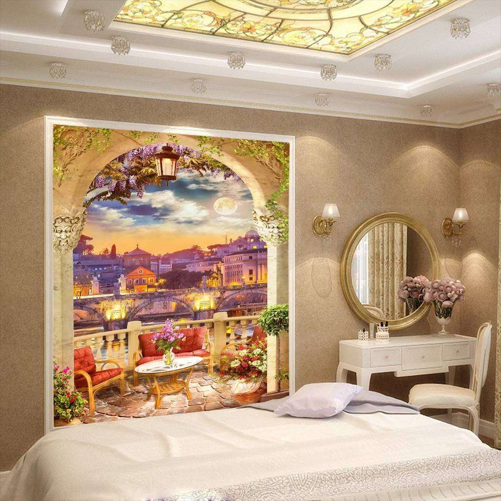 Фотообои в интерьере балкон уютный  17-0003 фото